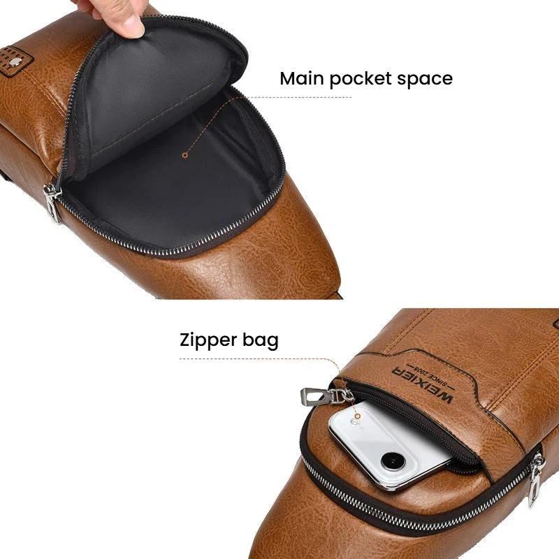 Water Resistant Men Chest Bag Lightweight Crossbody Backpack 10