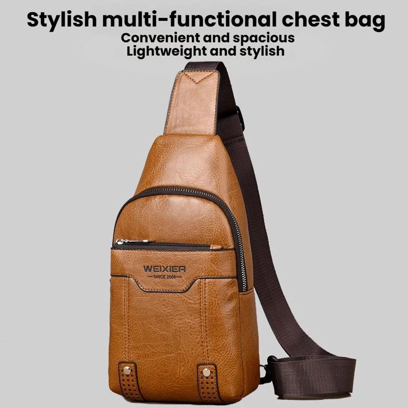 Water Resistant Men Chest Bag Lightweight Crossbody Backpack 3