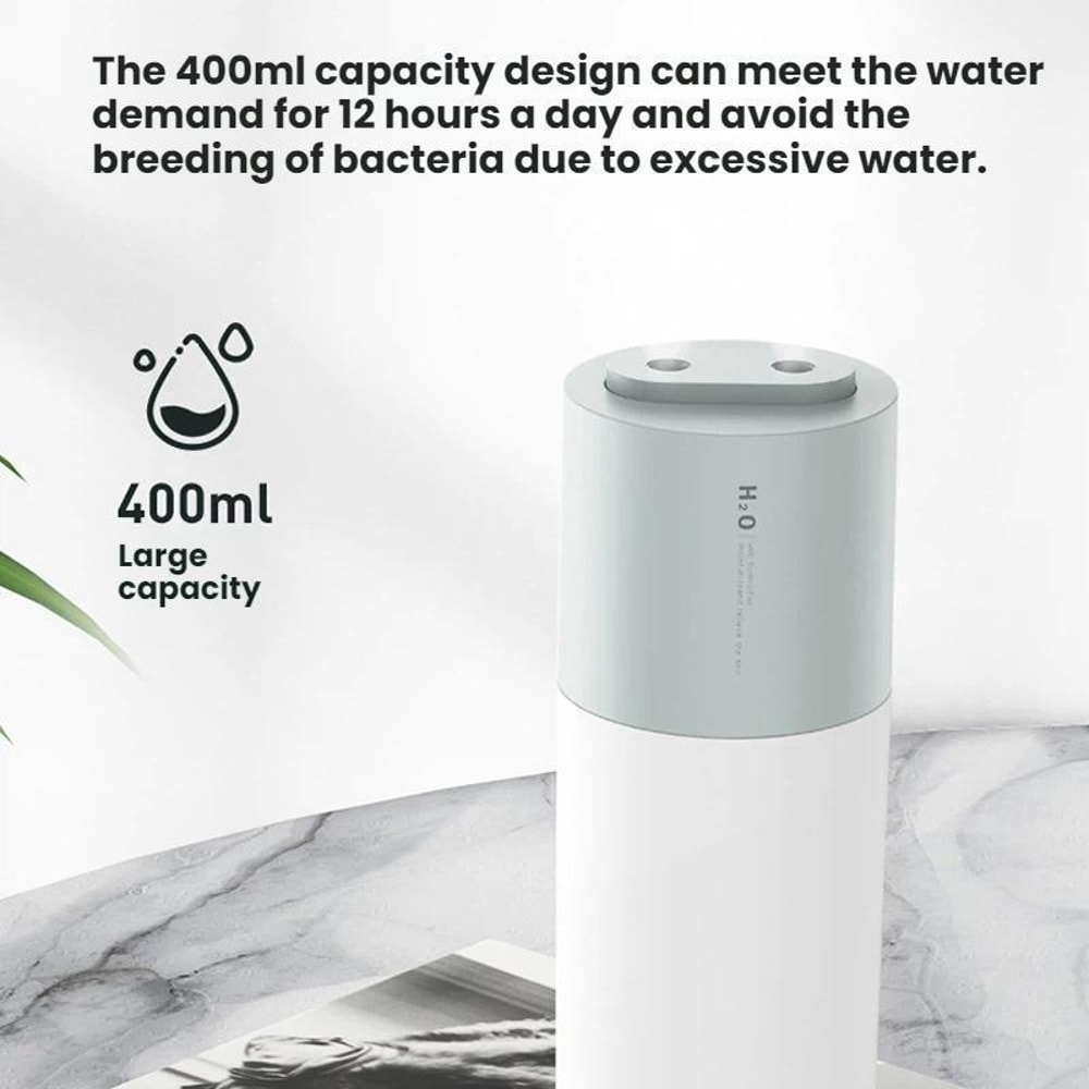 Portable Dual Spray USB Humidifier With Night Light 400ml Tank 3