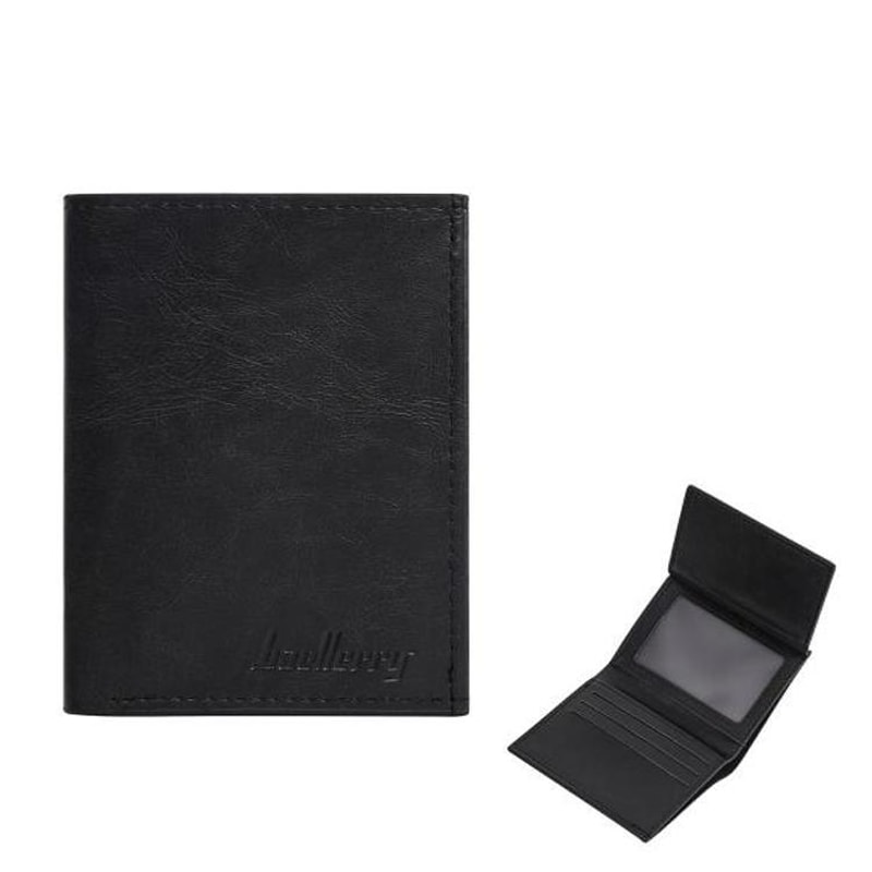 Men Vintage Slim PU Leather Travel Card Holder Wallet Compact Everyday Wallet 8