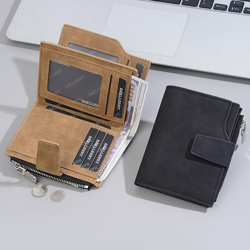 Premium Compact Trifold Wallet For Men Slim Vertical Minimalist Wallet 1