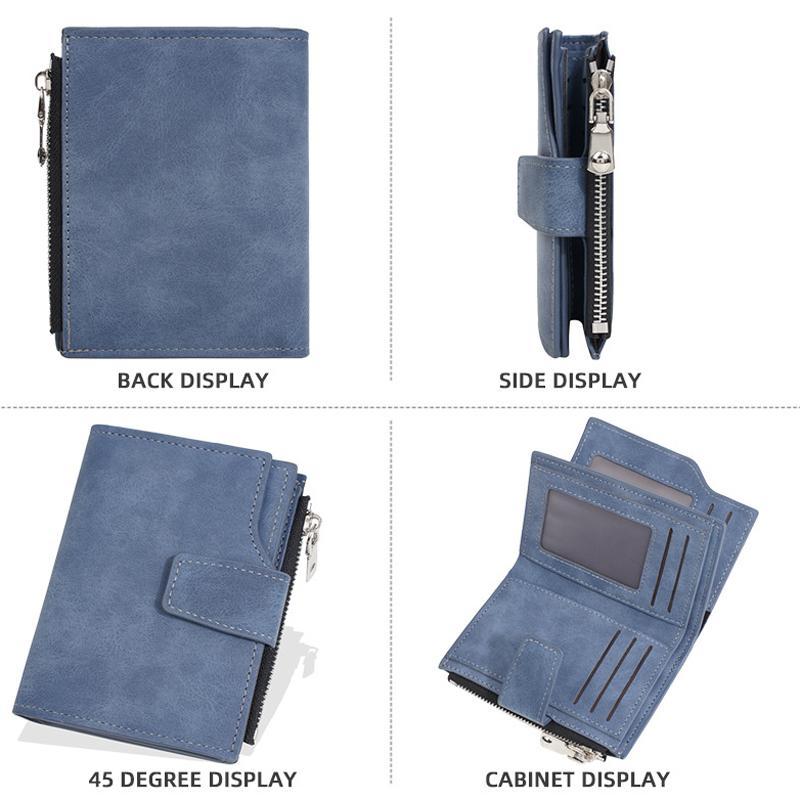 Premium Compact Trifold Wallet For Men Slim Vertical Minimalist Wallet 5