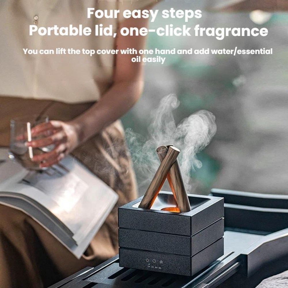 Premium USB Aromatherapy Diffuser Desktop Air Humidifier With Colorful Gradient Flame 4