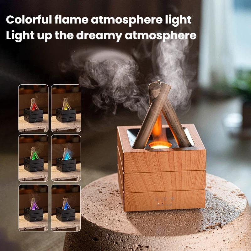 Premium USB Aromatherapy Diffuser Desktop Air Humidifier With Colorful Gradient Flame 6