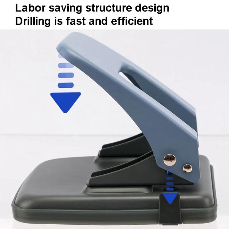 Metal 2 Hole Paper Punch With Ruler Precision Guide 35 Sheet Capacity 5