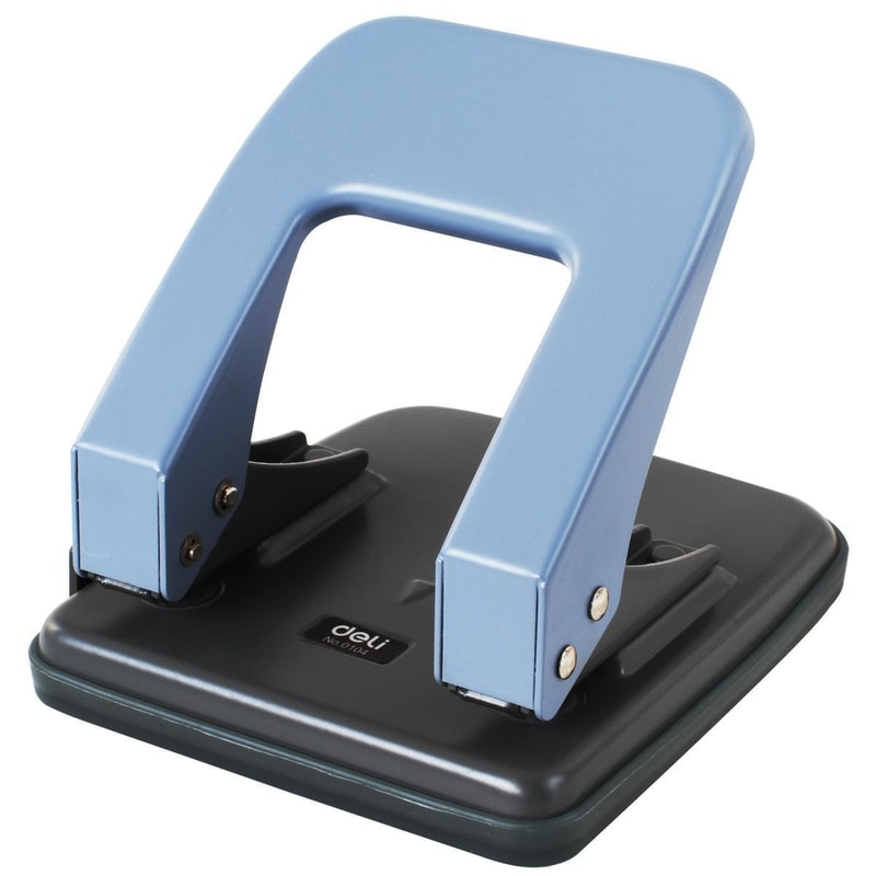 Metal 2 Hole Paper Punch With Ruler Precision Guide 35 Sheet Capacity 7