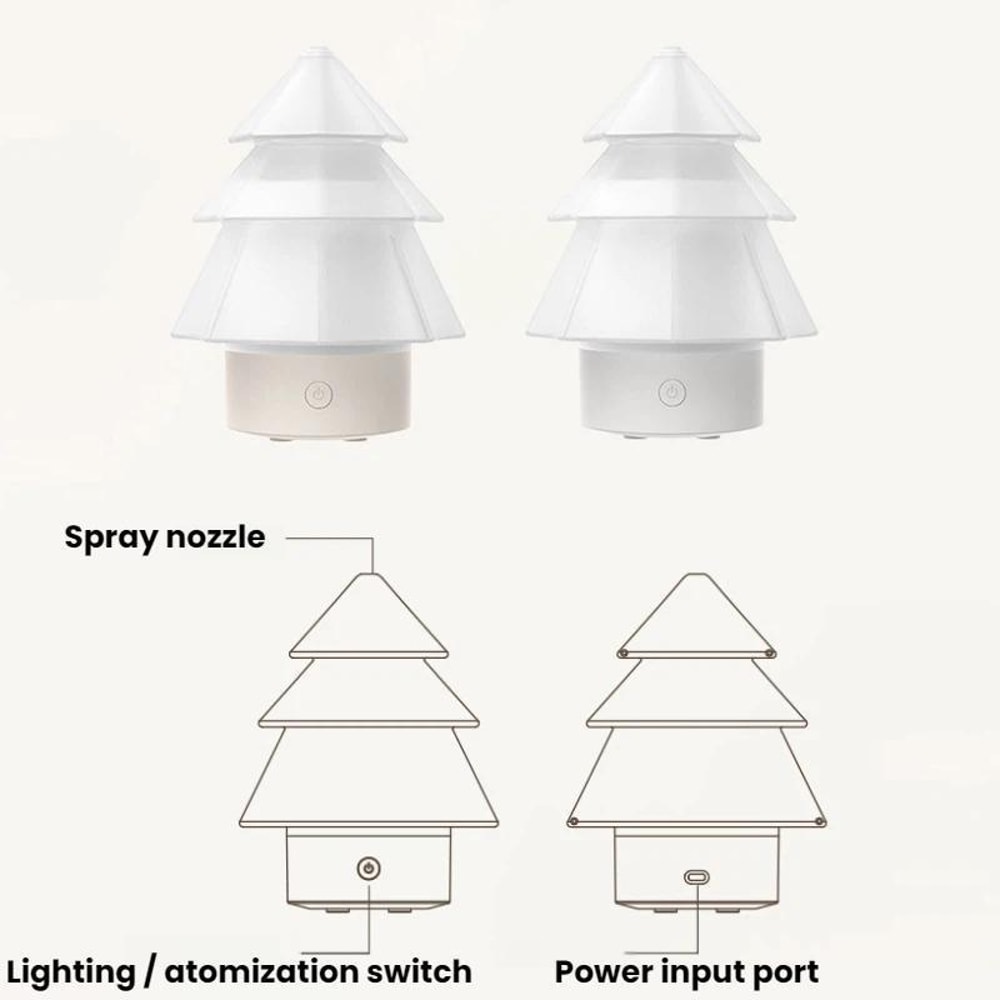 Festive USB Aromatherapy Diffuser Christmas Tree With LED Mood Light Mini Humidifier 1