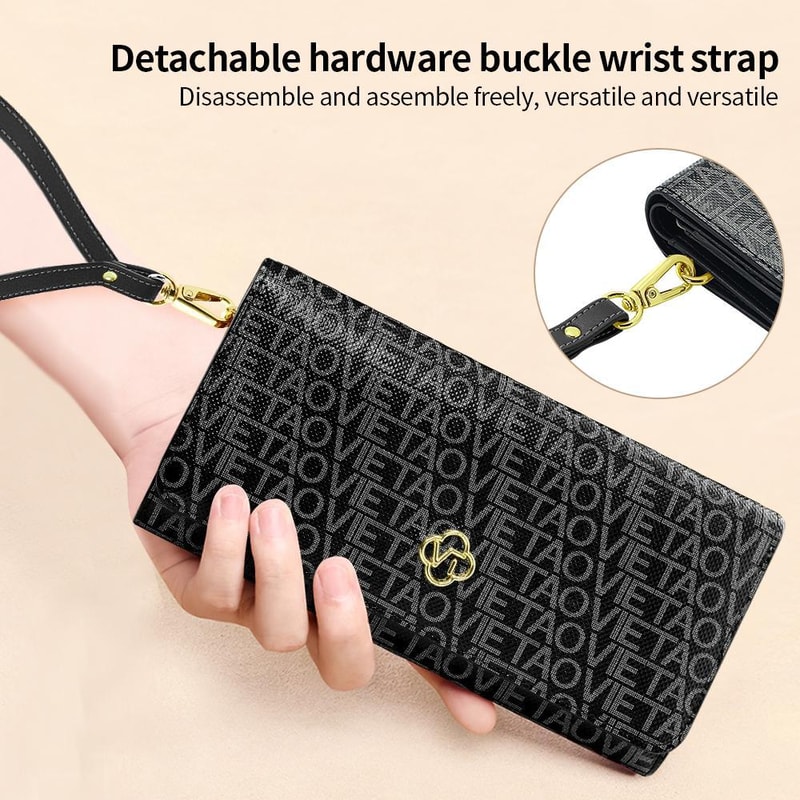 Premium Multifunctional Leather Phone Bag With Lanyard Wrist Strap 4