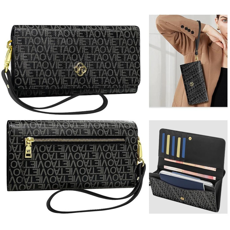 Premium Multifunctional Leather Phone Bag With Lanyard Wrist Strap 11