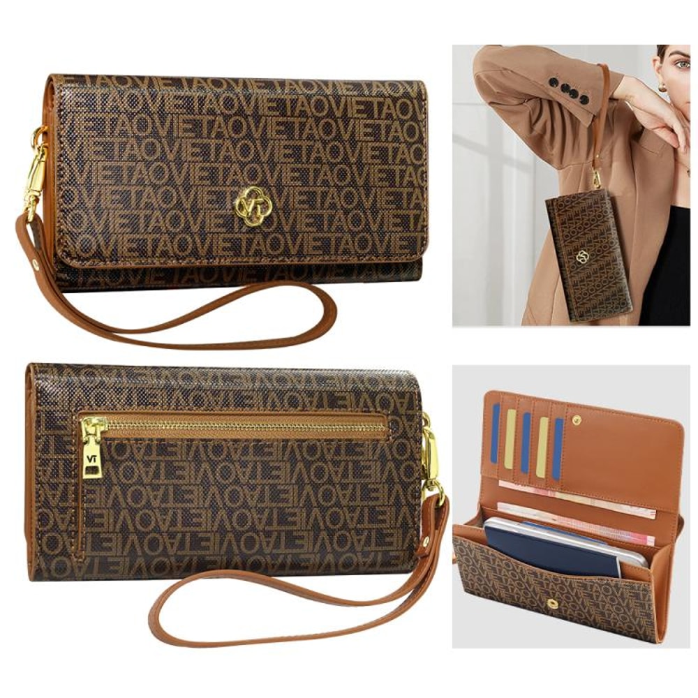 Premium Multifunctional Leather Phone Bag With Lanyard Wrist Strap 12