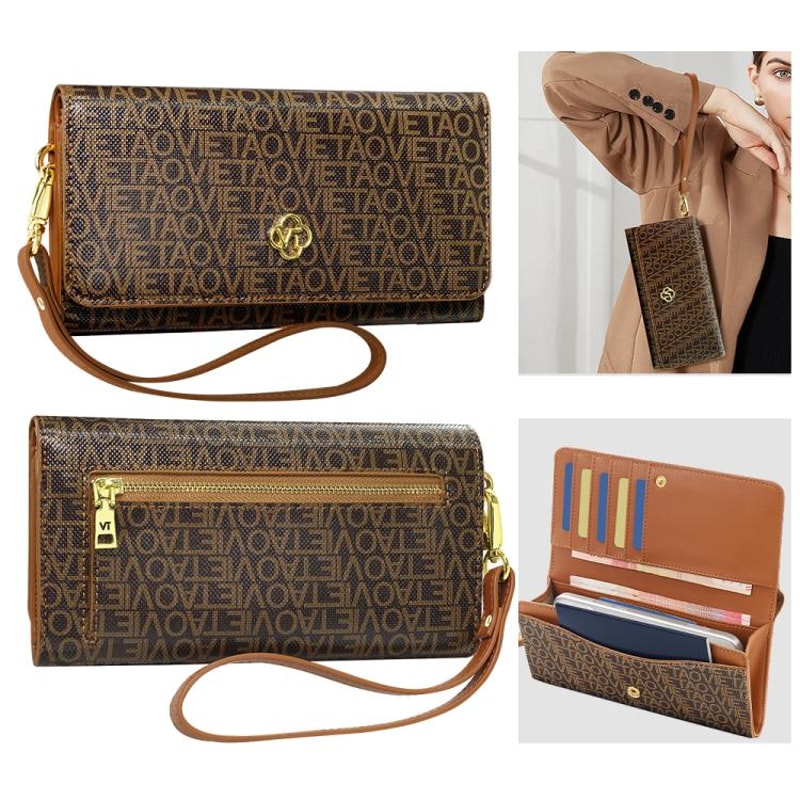 Premium Multifunctional Leather Phone Bag With Lanyard Wrist Strap 12