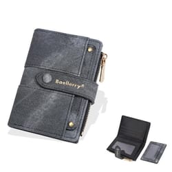 slim women small wallet with detachable card holder & zippered coin pouch