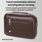 Men Waterproof PU Leather Messenger Bag Large Capacity Commuting Shoulder Bag 4
