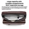 Men Waterproof PU Leather Messenger Bag Large Capacity Commuting Shoulder Bag 5