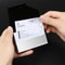 Premium Stainless Steel & Leather Business Card Holder Case