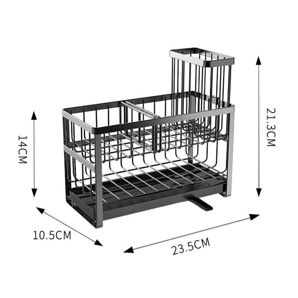 2 Tier Countertop Sponge Drying Rack Kitchen Sink Organizer 3