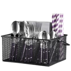 premium iron cutlery & utensil organizer drying rack with handles