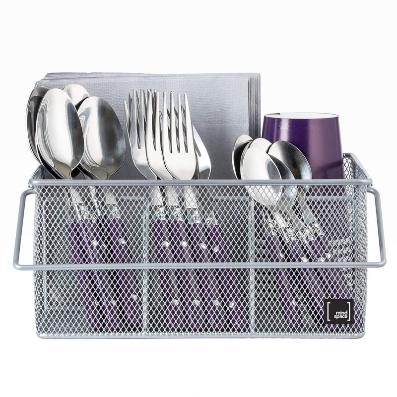 Premium Iron Cutlery & Utensil Organizer Drying Rack with Handles