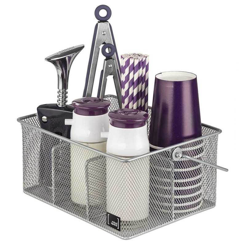 Premium Iron Cutlery & Utensil Organizer Drying Rack with Handles