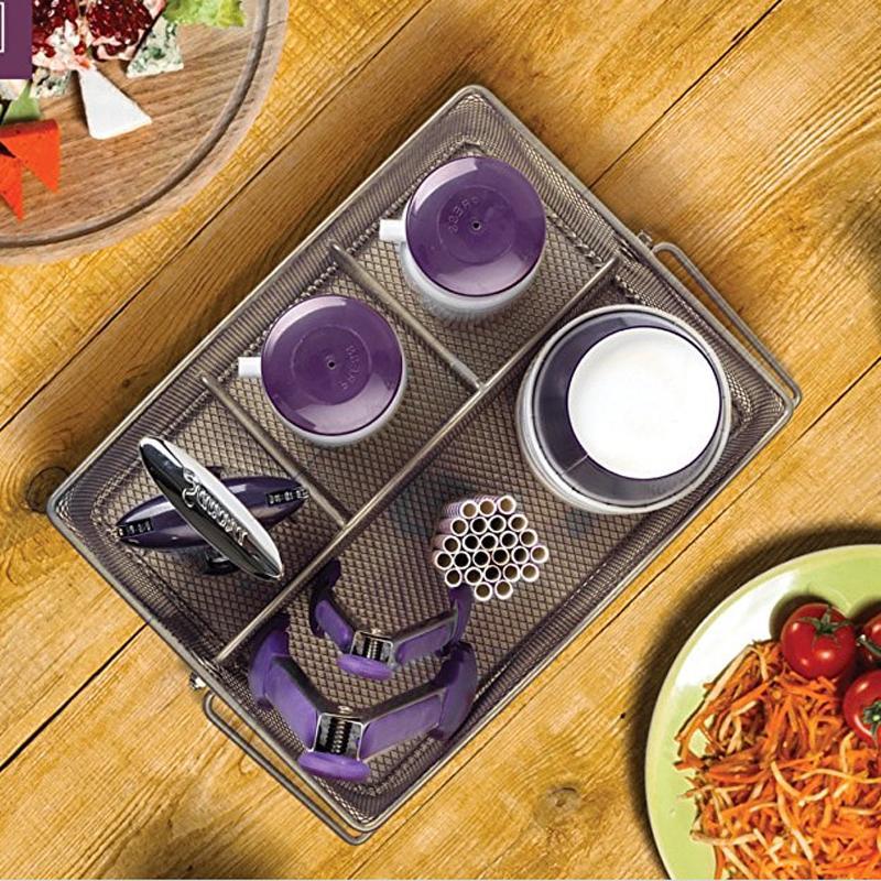 Premium Iron Cutlery & Utensil Organizer Drying Rack with Handles
