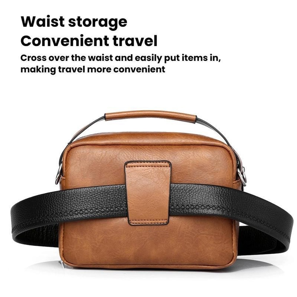 Men Waterproof Minimalist Crossbody Shoulder Bag With Adjustable Strap 4