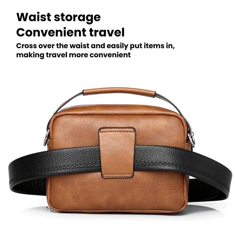 Men Waterproof Minimalist Crossbody Shoulder Bag With Adjustable Strap 4