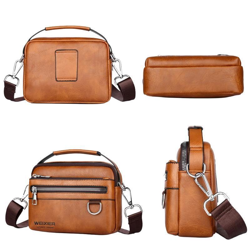 Men Waterproof Minimalist Crossbody Shoulder Bag With Adjustable Strap 6