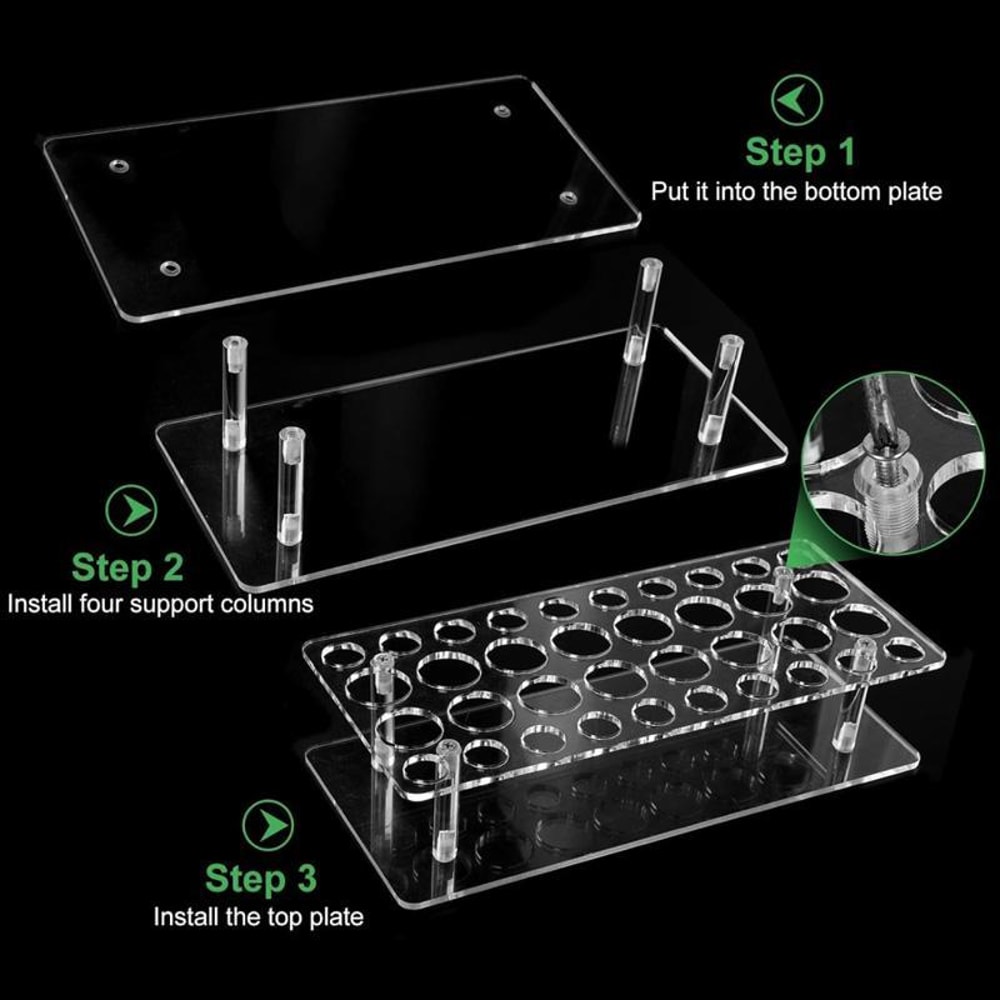Premium Acrylic Makeup Organizer & Lipstick Organizer Stand 36 Slots, Clear Cosmetic Display Stand