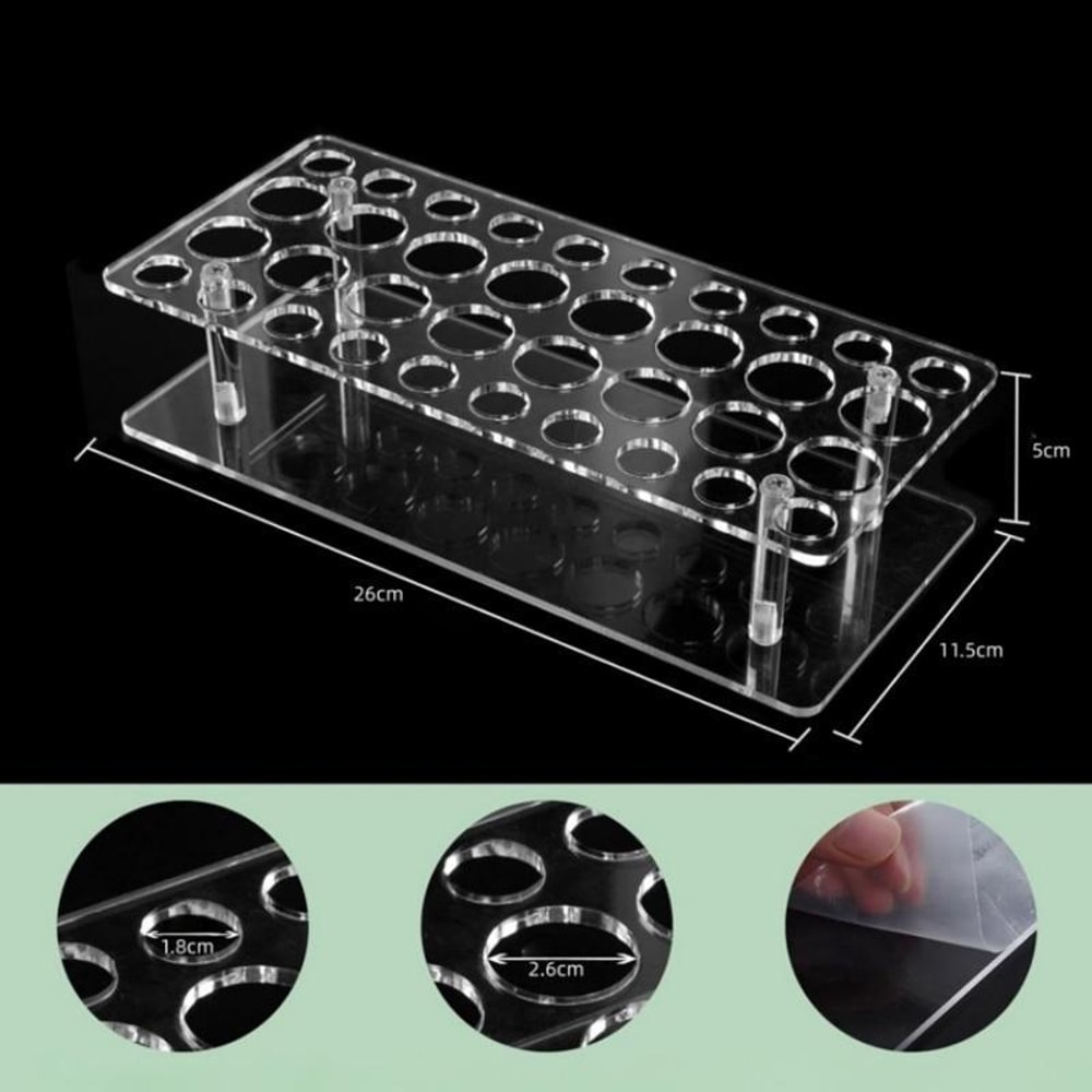 Premium Acrylic Makeup Organizer & Lipstick Organizer Stand 36 Slots, Clear Cosmetic Display Stand