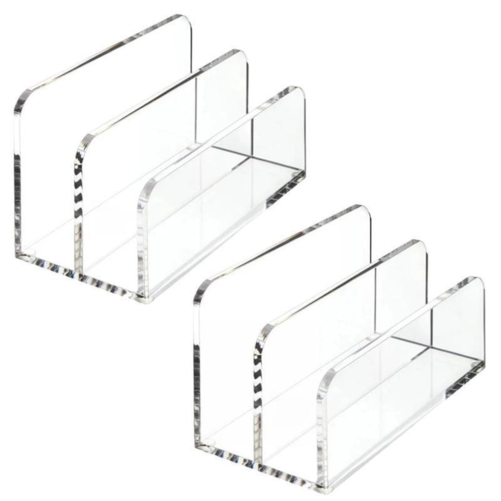 Clear Acrylic Desk File Organizer Desktop Storage Rack 6