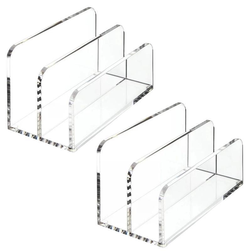 Clear Acrylic Desk File Organizer Desktop Storage Rack 6