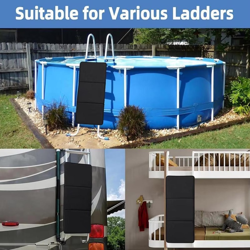 Adjustable Children Bunk Bed Ladder Safety Guard Protector with Locking Plate