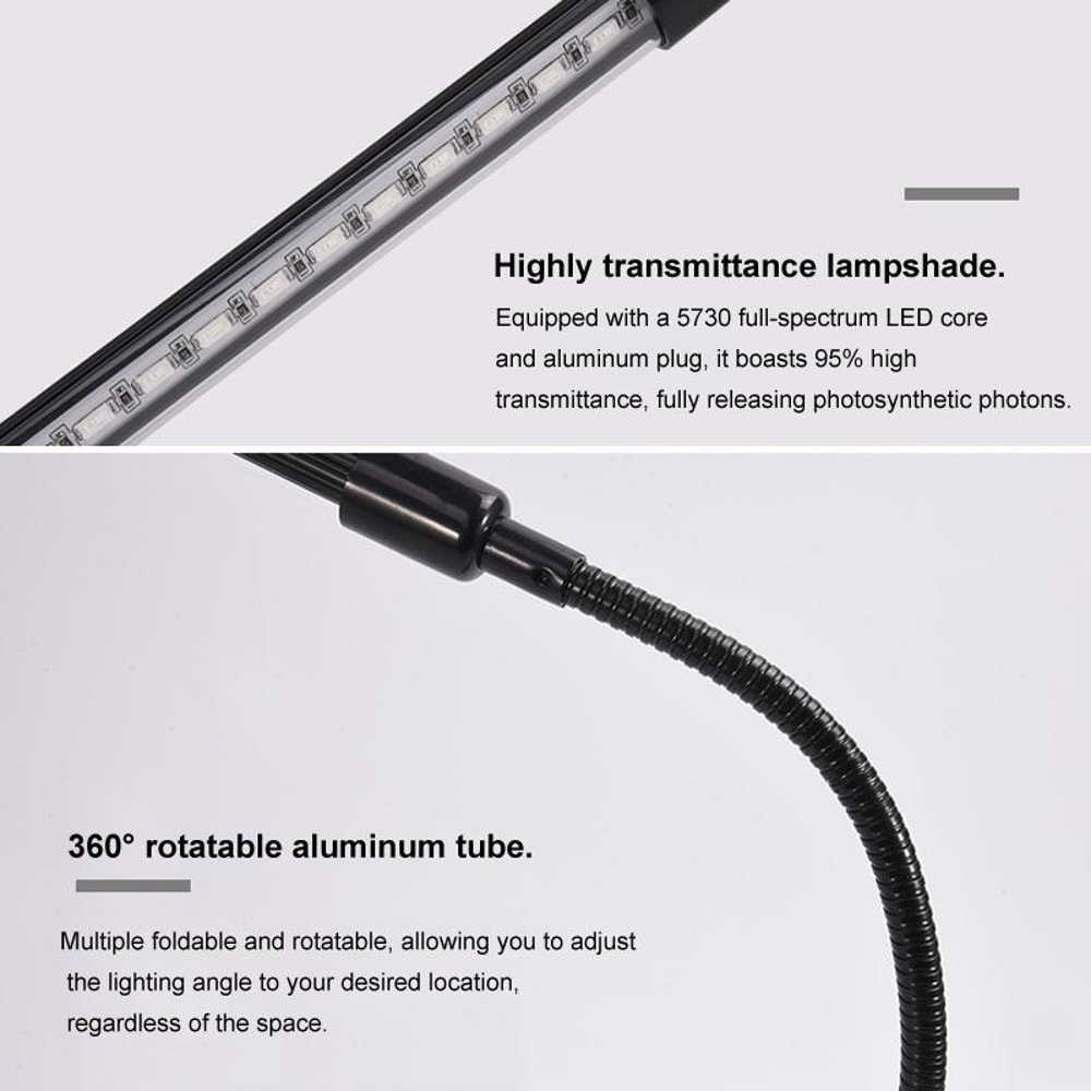 Full Spectrum 2 Head Clip On Plant Grow Light with Remote Control