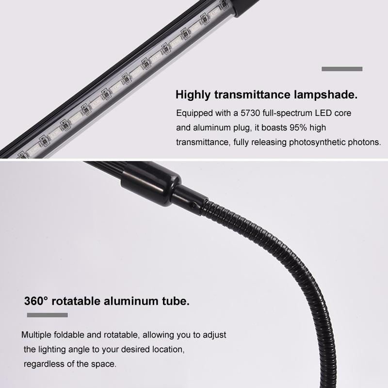 Full Spectrum 2 Head Clip On Plant Grow Light with Remote Control