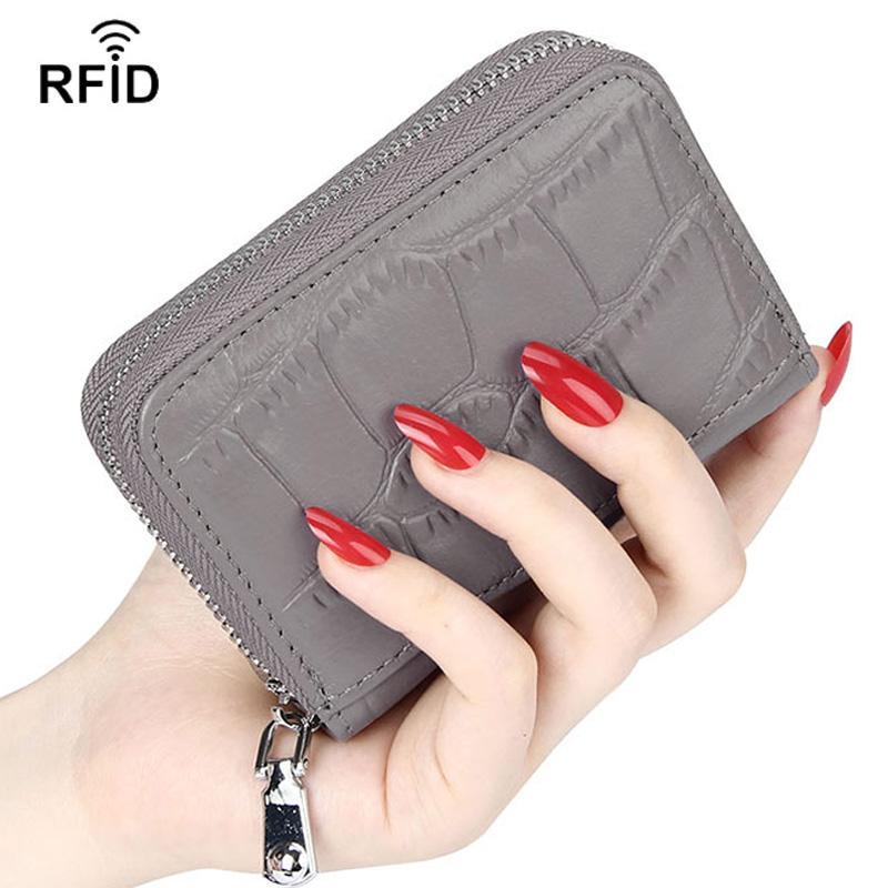 Premium Leather RFID Accordion Card Holder Wallet Anti Magnetic Credit Card Sleeve Organizer 13