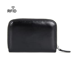 rfid leather accordion card holder wallet, secure multi card organizer