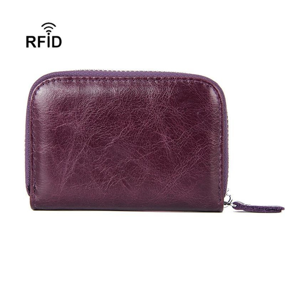 RFID Leather Accordion Card Holder Wallet Secure Multi Card Organizer 8