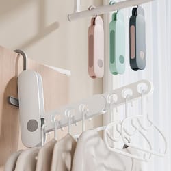 portable 7 hole foldable travel clothes drying rack