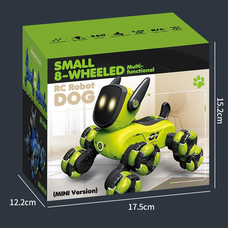 8 Wheel RC Remote Control Robot Dog Toy for Kids & Stunts