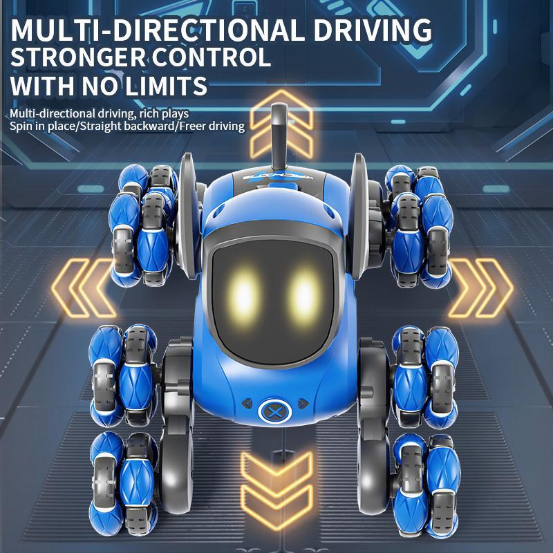 8 Wheel RC Remote Control Robot Dog Toy for Kids & Stunts