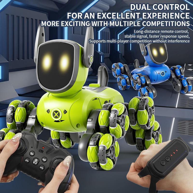 8 Wheel RC Remote Control Robot Dog Toy for Kids & Stunts