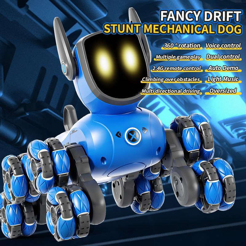 8 Wheel RC Remote Control Robot Dog Toy for Kids & Stunts