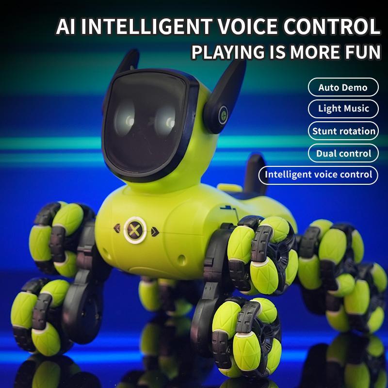 8 Wheel RC Remote Control Robot Dog Toy for Kids & Stunts