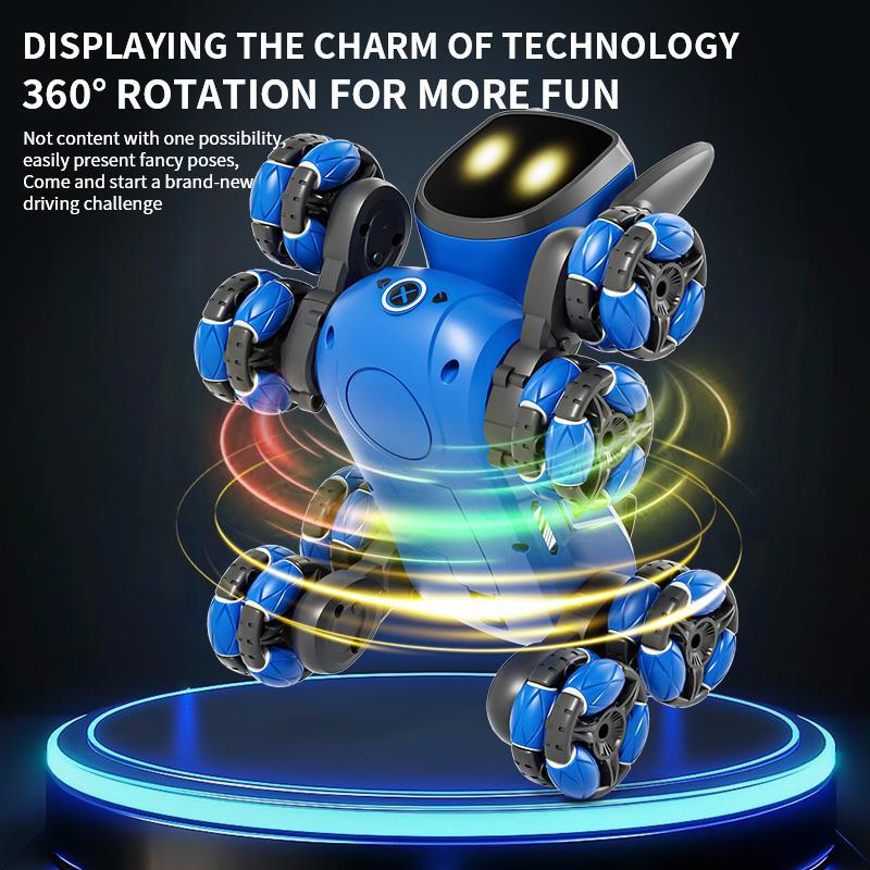 8 Wheel RC Remote Control Robot Dog Toy for Kids & Stunts