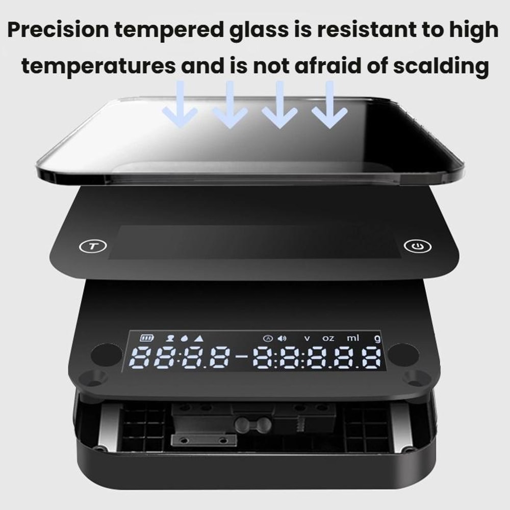 Smart Precision Coffee & Kitchen Scale with Timer, Compact Pour Over Coffee Scale