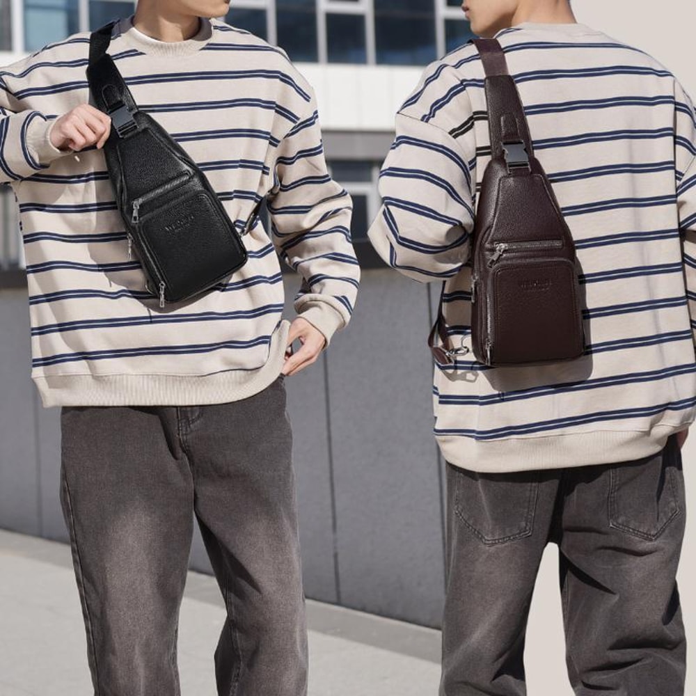 Vintage Outdoor Men Multifunctional Men Crossbody Bag Chest Pack 0