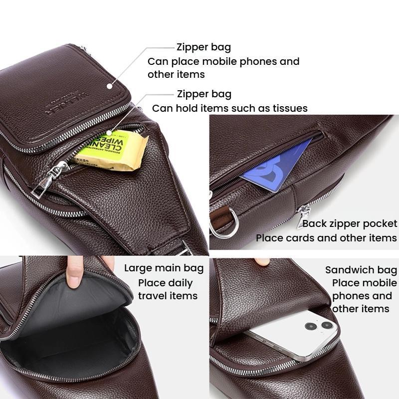 Vintage Outdoor Men Multifunctional Men Crossbody Bag Chest Pack 5