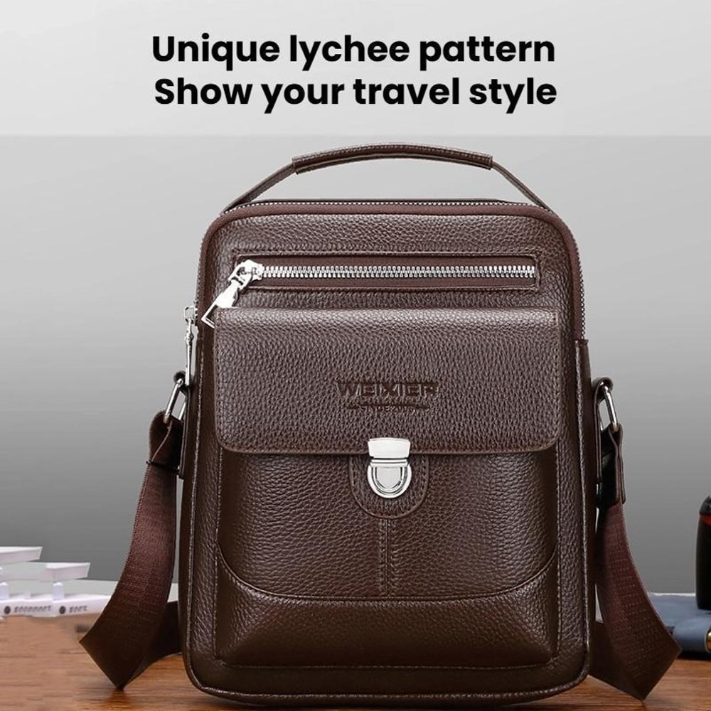 Men Large Waterproof Business Crossbody Messenger Bag 1