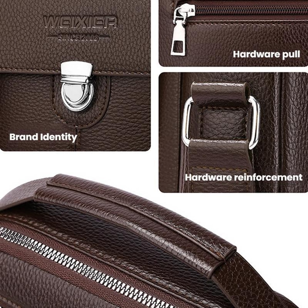 Men Large Waterproof Business Crossbody Messenger Bag 4