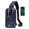 Oxford Crossbody Bag With USB Water Bottle Holder